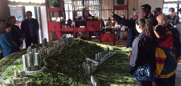 Marina Ankara projesi mega maketi ile  yeni tanıtım ofisinde büyük bir ilgi gördü