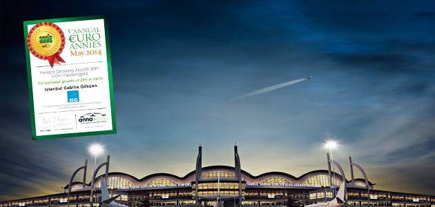 Sabiha Gökçen “Avrupa’nın En Hızlı Büyüyen Havalimanı” ödülüne layık görüldü