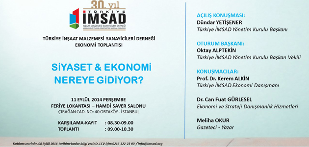 Türkiye IMSAD İnşaat Malzemesi Sanayicileri Derneği - III. Ekonomi Toplantısı