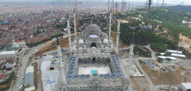 Çamlıca Camisi'nin kaba inşaatı bitti