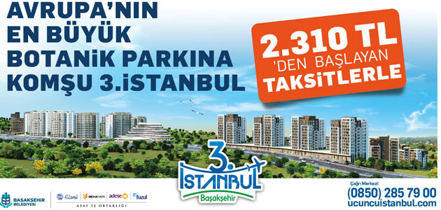 3.İstanbul'da 2.310TL taksit- 60Ay 0 faiz ile ev sahibi olma imkanı