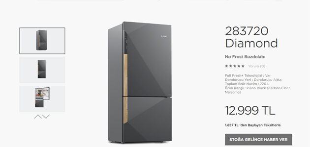 Arçelik'ten Karbon Fiber Buzdolabı