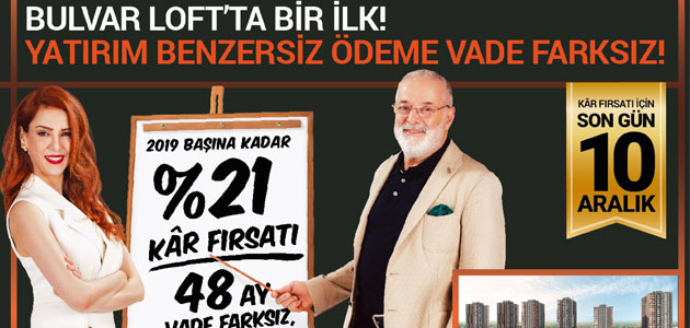 Bulvar Loft’un ‘%21’lik kâr fırsatı’ kampanyasında son hafta