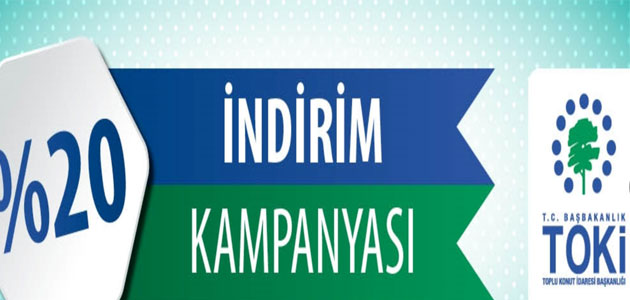 TOKİ'de Yüzde 20 İndirim Kampanyası Bugün Başladı