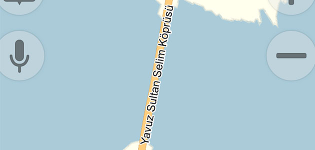 Yavuz Sultan Selim Köprüsü Yandex.Navigasyon’da